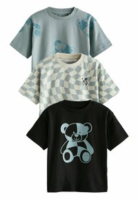 Next - SHORT SLEEVE CHARACTER 3 PACK - Majica kratkih rukava s printom - blue black Minijatura 1