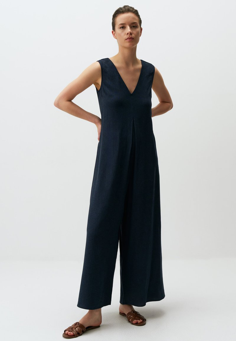 Jimmy Key LOOSE FIT LINEN JUMPSUIT - Jumpsuit - dark blue