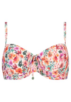BEUGEL - Bikinitop - bloemenprint roze groen