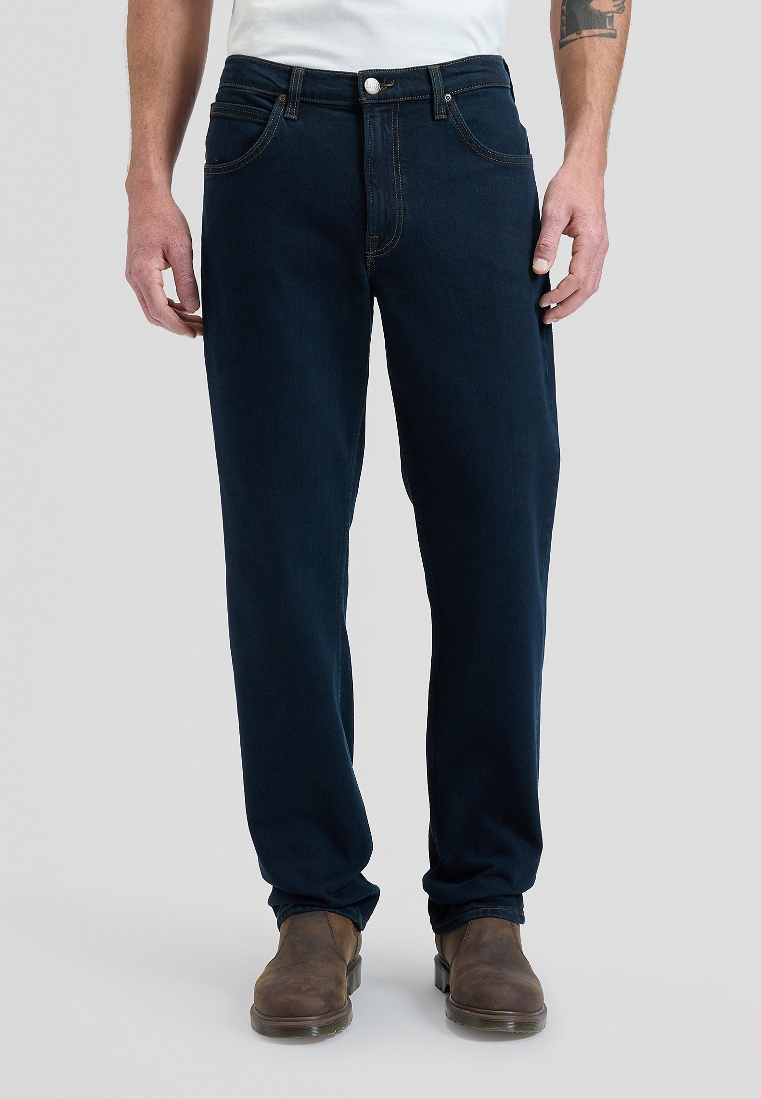 Lee BROOKLYN - Straight leg jeans - blue black/dark-blue denim