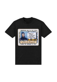 Henry Tiger ID CARD - T-shirt med print - black