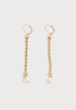 Lauren Ralph Lauren, ROPE PEARL LINEAR - Boucles d'oreilles - gold-coloured/white