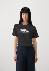 KARL LAGERFELD STACKED LOGO - T-Shirt print - black