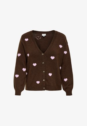 ONLY Carmakoma, CARDIGAN CARRICA CARDIGAN - Kardigán - coffee bean