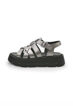 Sandalen met plateauzool - argento