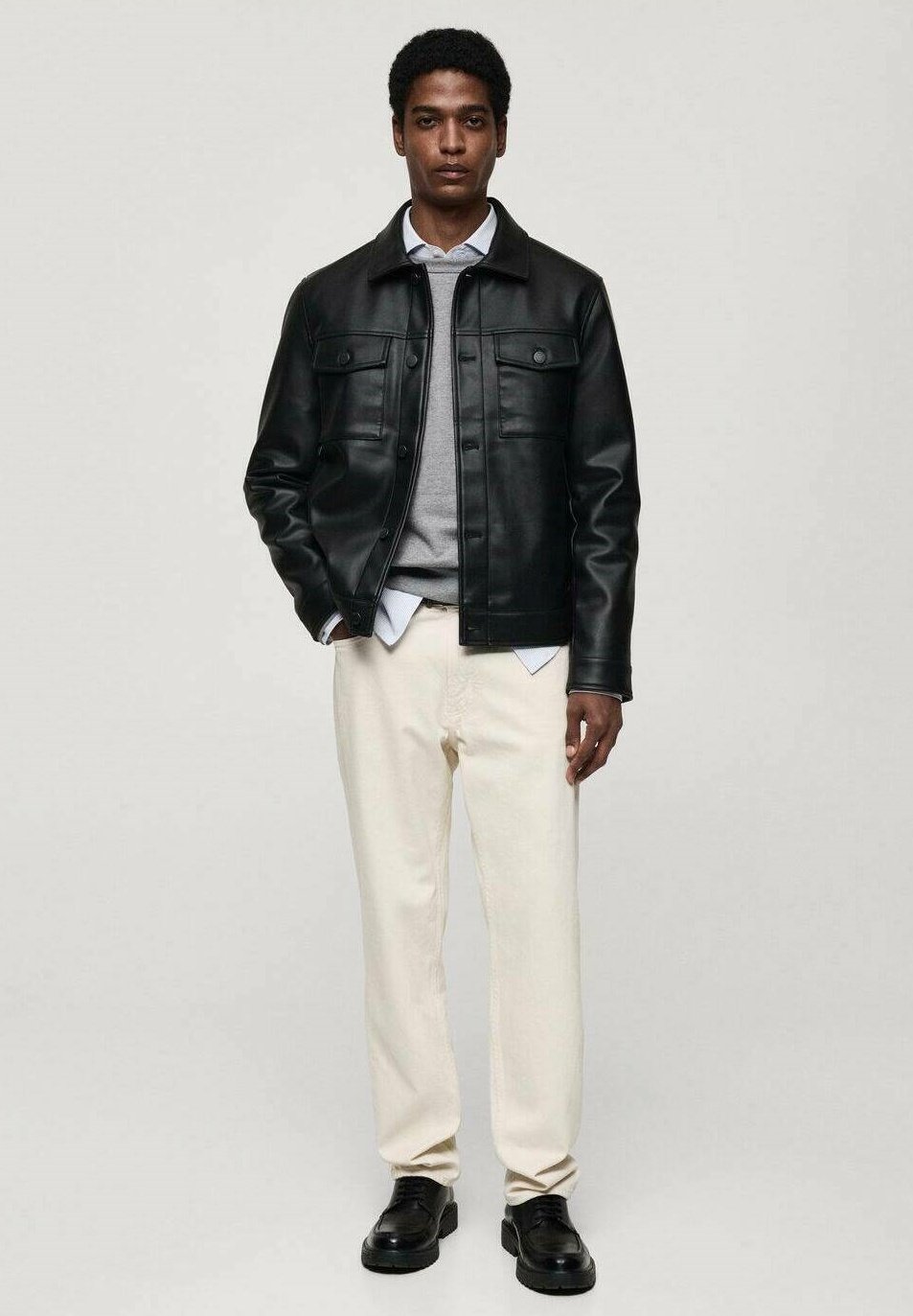 Mango Faux leather jacket - black - Zalando