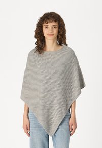 VILA VICILLO O-NECK PONCHO - Skraistė - light grey melange