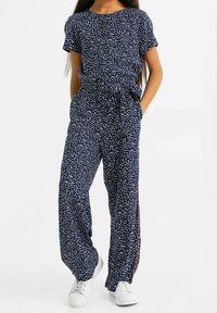 WE Fashion MET STIPPENDESSIN - Overall / Jumpsuit - dark blue