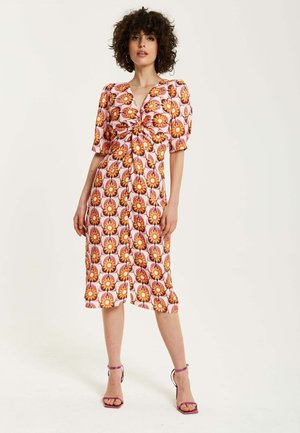 FLORAL KNOT FRONT MIDI - Day dress - multi coloured