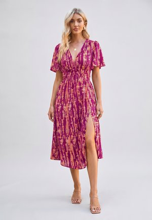 Cupshe, BOHO ABSTRACT PRINT MAXI DRESS - Jurk - lilac taupe
