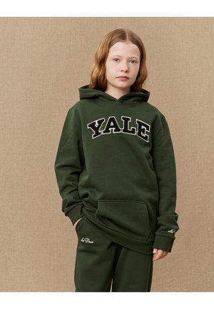 Les Deux YALE HOODIE UNISEX - Ikdienas džemperis - duffel bag green/black