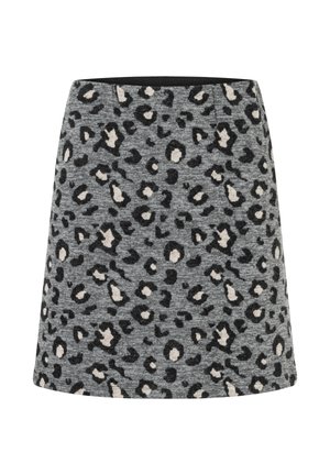 KURZER SCHLUPF MIT LEOMUSTER
 - Minirock - reycled jersey jacquard