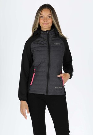 HOODED HYBRID - Outdoor jacket - charcoal melange black melange