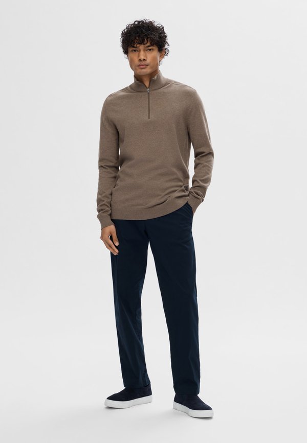 SLHBERG HALF ZIP NOOS - Jumper - teak melange4