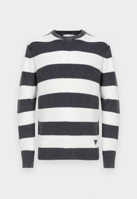 HERBIE RIBBED WASHED SWEATE - Neule - smart blue/salt white