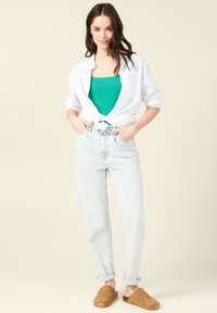 BONOBO Jeans AUS UMWELTFREUNDLICHEM - Camiseta básica - vert turquoise