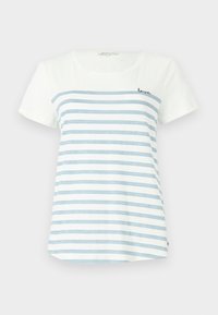 PRINTED SLUB - Camiseta estampada - white/mint