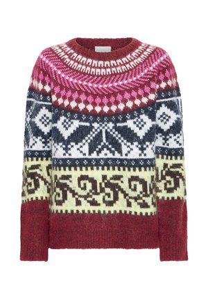 ICHI, IHCYLLE LS - Pullover - zinfandel multi pattern