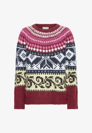 ICHI, IHCYLLE LS - Pullover - zinfandel multi pattern
