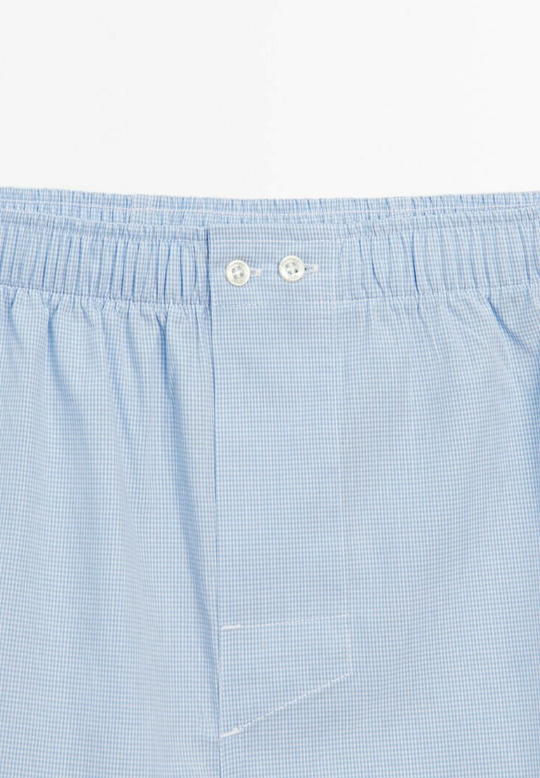 Massimo Dutti GINGHAM POPLIN - Široké boxerky - light blue
