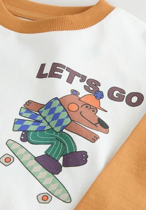 Next Langarmshirt - white skate bear
