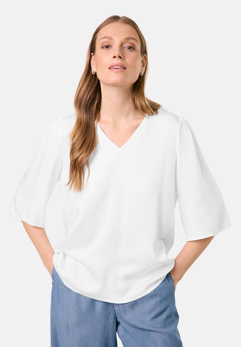Taifun - KURZARM HALB MIT V-AUSSCHNITT - Tunic - offwhite, Enlarge
