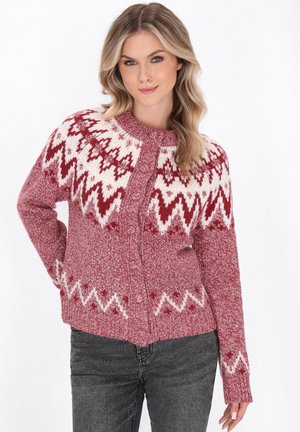 Strickjacke - burgundy multicolor