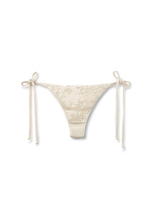Calzedonia, SEQUIN NET BRAZILIAN - Bikini bottoms - white