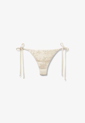 Calzedonia, SEQUIN NET BRAZILIAN - Bikini bottoms - white
