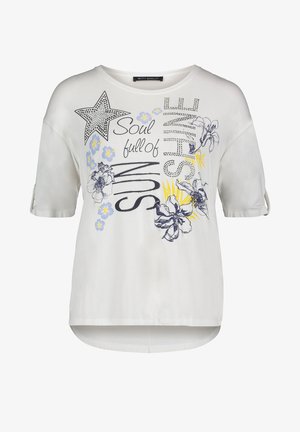 MIT PLACEMENT - Print T-shirt - cream/yellow