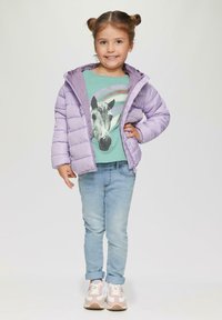 s.Oliver WEICHES MIT FOTOPRINT - Longsleeve - helles türkis