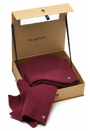 SCHAL SET - Beanie - rot
