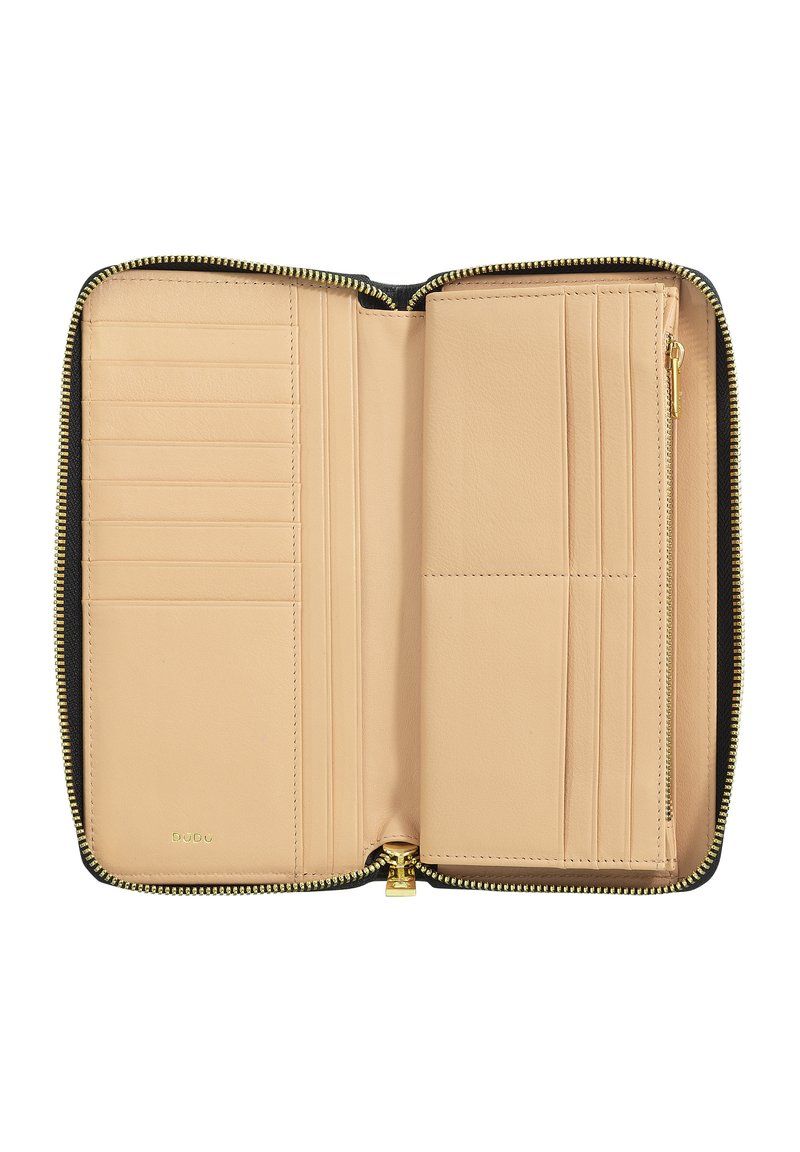 DUDU GRANDE CON CERNIERA RFID ZIP AROUND Geldbörse black nude