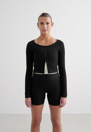 PERFORMANCE ZIPPED - Strickjacke - black