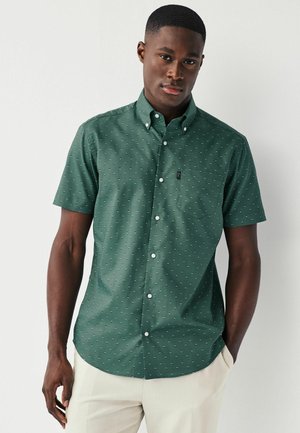 Next OXFORD FIT SHORT SLEEVE REGULAR FIT - Camicia - green geometric