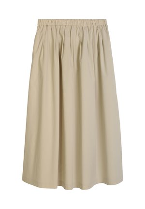 Marc O'Polo, SKIRT, MIDI LENGTH, PLEATED, ELASTIC WAISTBAND - Φούστα σε γραμμή Α - linen beige