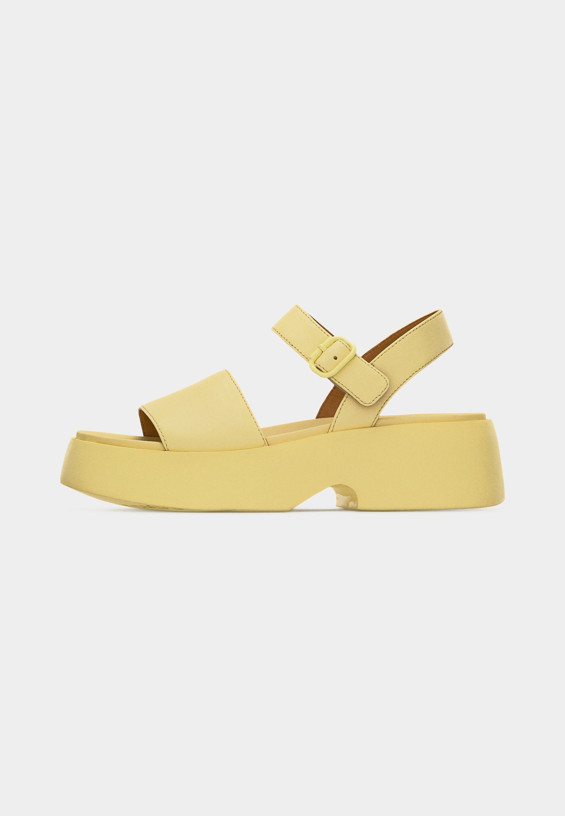 Camper TASHA - Platform sandals - pastel gelb/light yellow