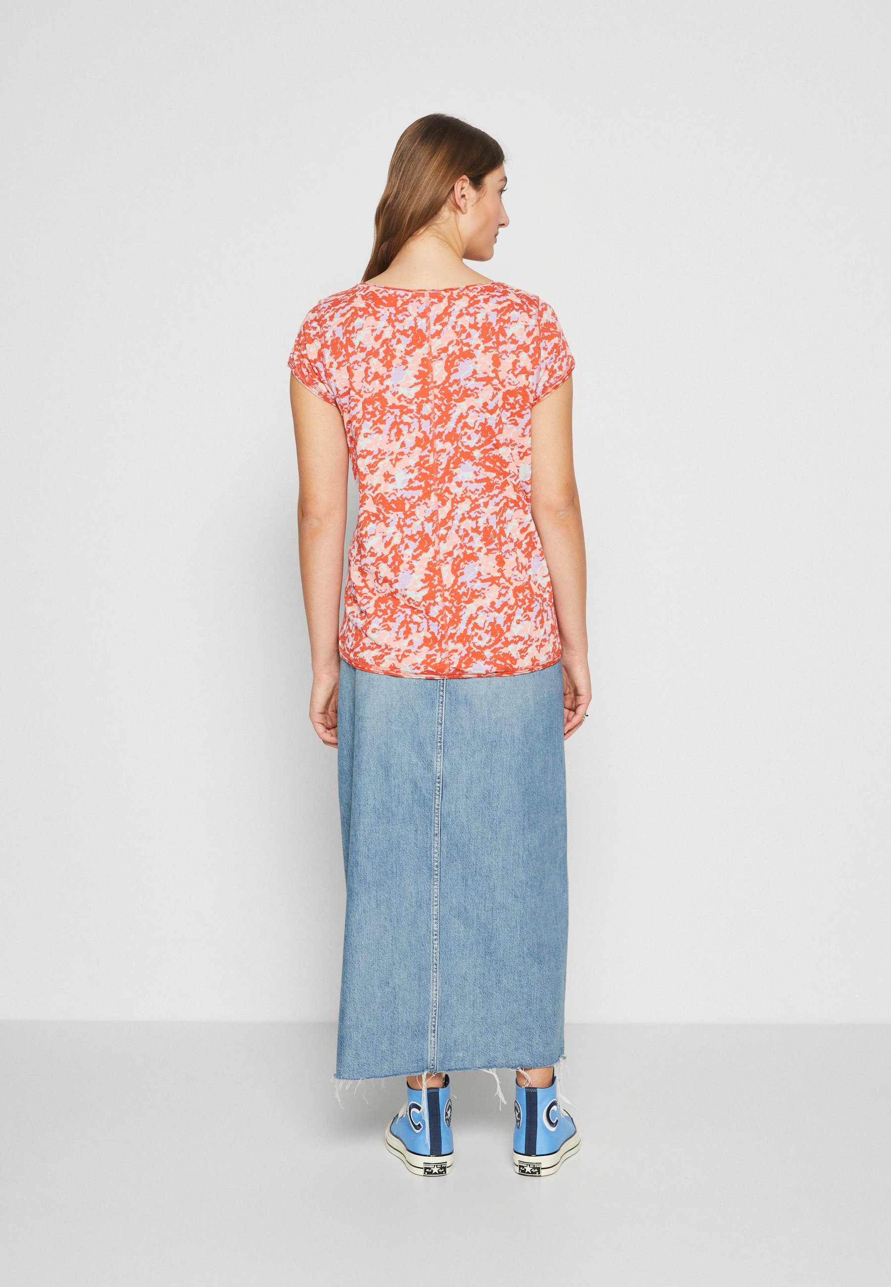 Esprit CROPPED - T-shirt imprimé - beige/beige chiné