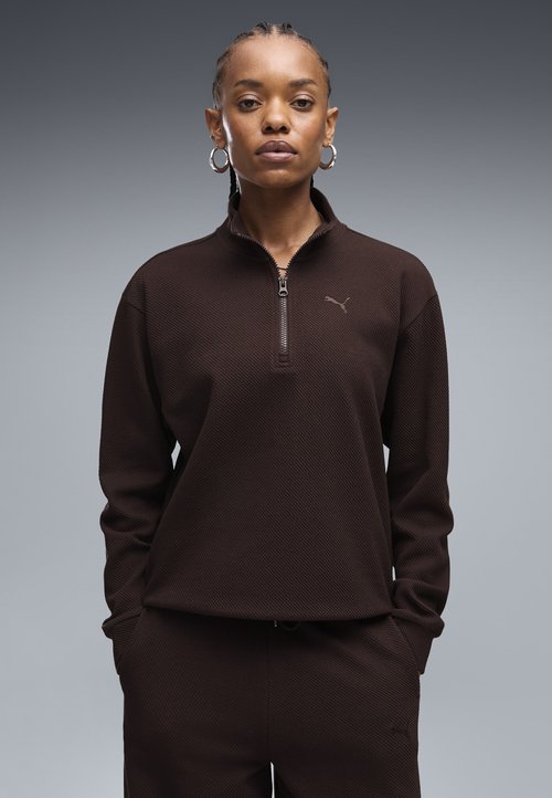 PUMA ESS ELEVATED STANDARD HALF-ZIP - Sweatshirt - chocolate fondue — foto 2