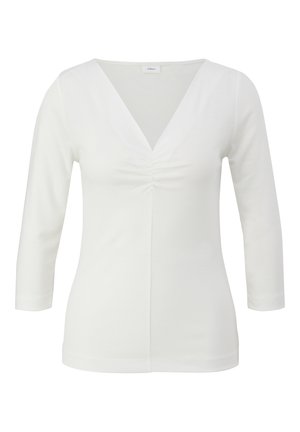 s.Oliver BLACK LABEL SOFTEM - Langarmshirt - creme