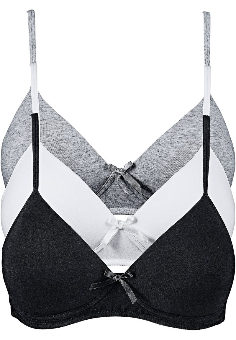 bonprix 3ER PACK Reggiseno con ferretto schwarz/multicolore