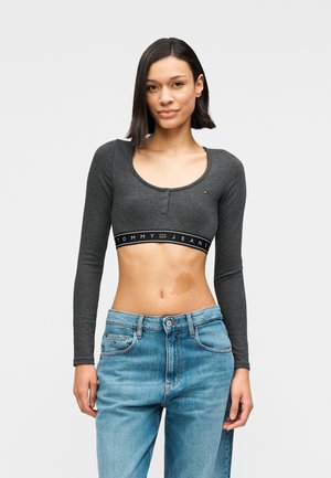 TAPE TEE - T-shirt à manches longues - dark grey heather