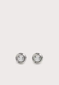 TWISTED BEZEL SOLITAIRE - Uhani - silver-coloured