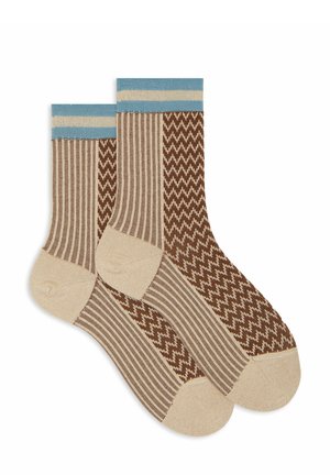 Gallo, WITH SPARKLING TWIN-CHEVRON MOTIF - Calze - tortora
