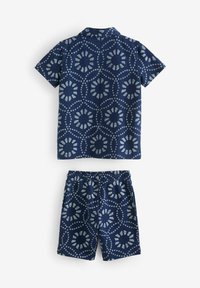 Next SET - REGULAR FIT - Verryttelyhousut - navy blue batik print