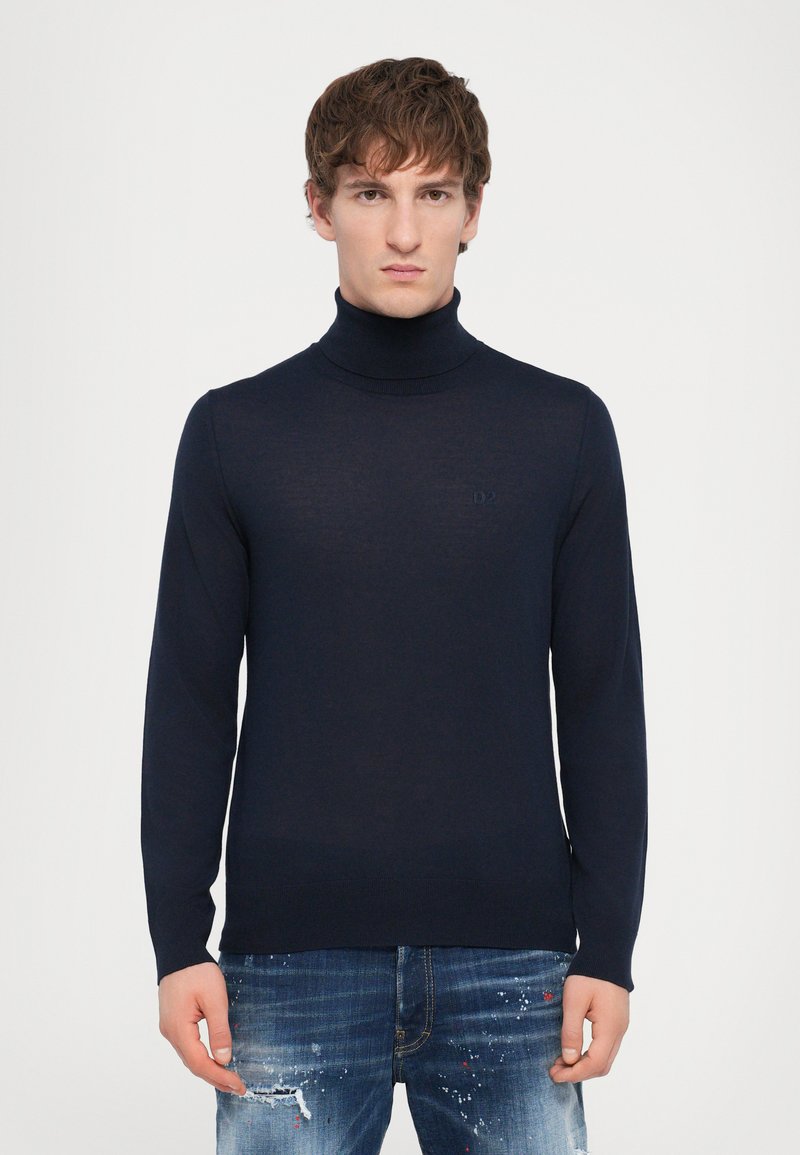 Dsquared2 TURTLE NECK - Pulover - navy blue