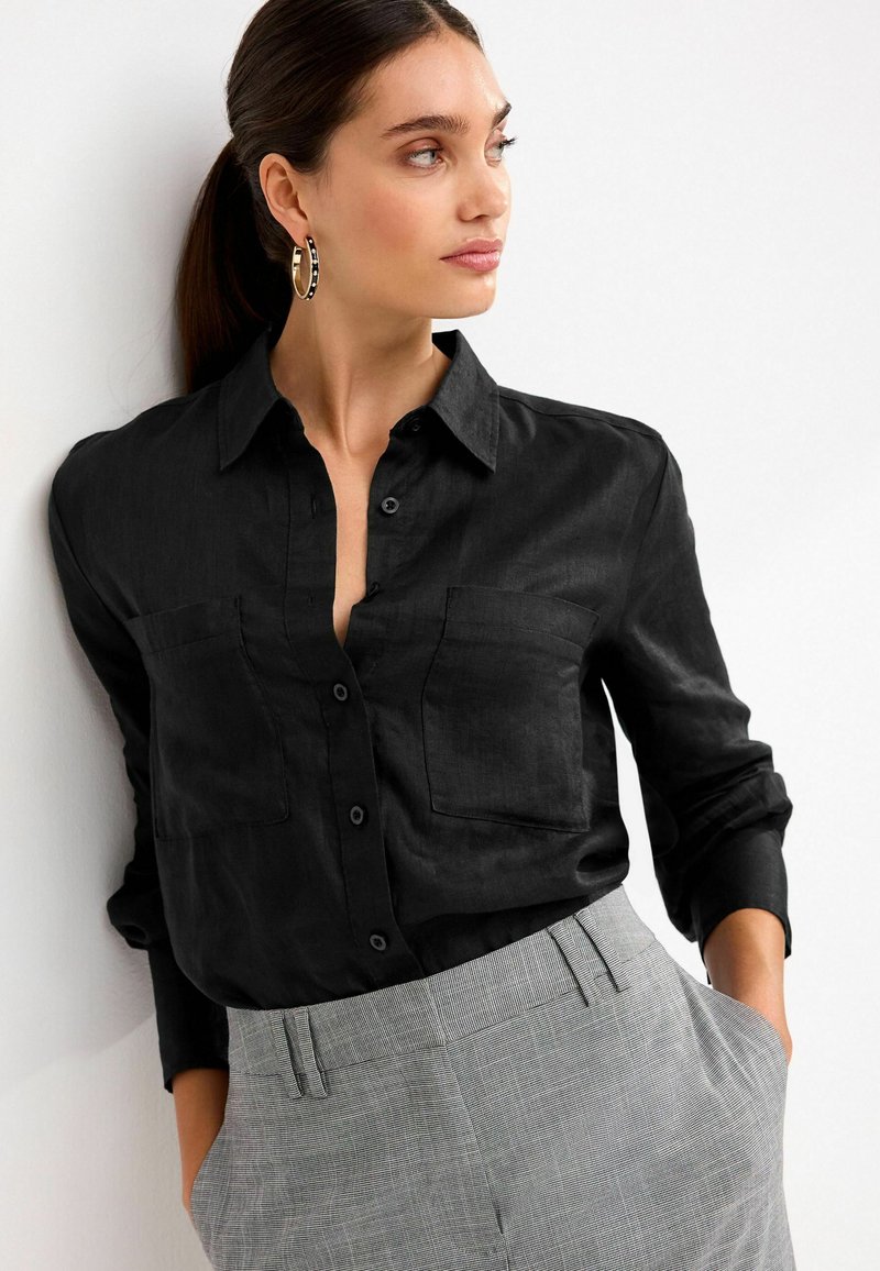 Next REGULAR FIT - Blus - black
