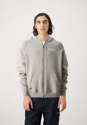 MYKONOS GRAPHIC ZIP HOODIE UNISEX - Vetoketjullinen college - dark greige