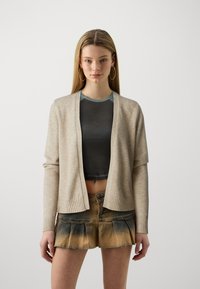VILA - VIRIL SHORT CARDIGAN - Cardigan - natural melange Thumbnail Image 1