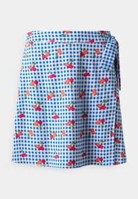 PCBLOOM SKIRT - Fustă petrecută - bright white/blue